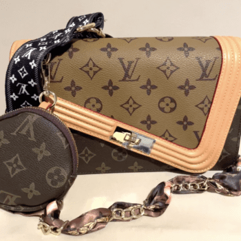 Slant Louis Vuitton (LV) Inspired handbag, crossbody